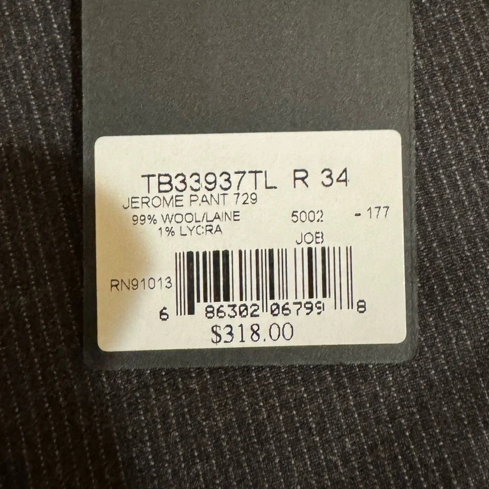 Ted Baker Jerome pant Gray Trousers. Size 34. NWT